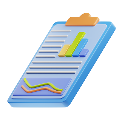 Presentation training service icon about detailed reports.