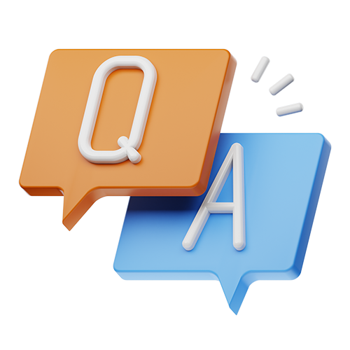 Presentation training service icon about running the Q&A session.