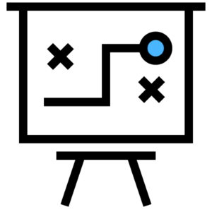 An icon depicting strategy.
