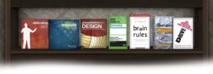 Image of books for mastering presentations.